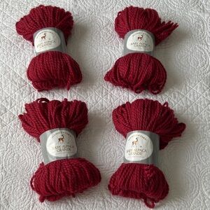 Plymouth Yarn Baby Alpaca Grande Red Merlot 4 Skeins NEW